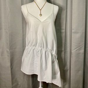 Zara white asymmetrical blouse